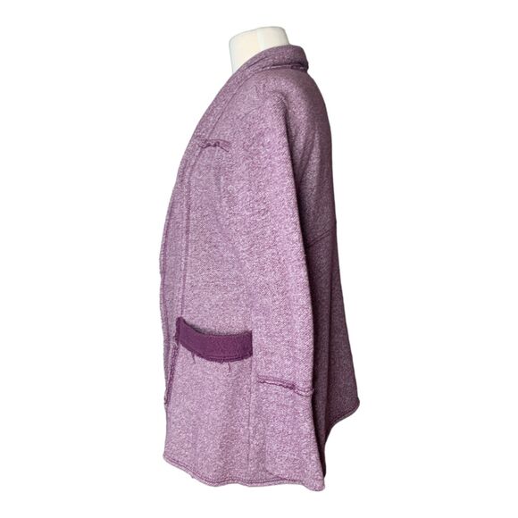Bloom Knitware Women’s Open Front Cardigan Purple Organic Cotton Blend Size S - Picture 3 of 8